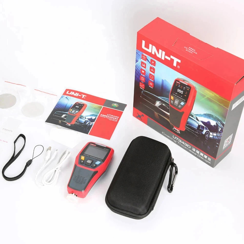 UNI-T UT343A UT343D Coating Thickness Gauge Professional Car Paint Metal Ceramic Automotive Paint Film FE NFE Thickness Tester