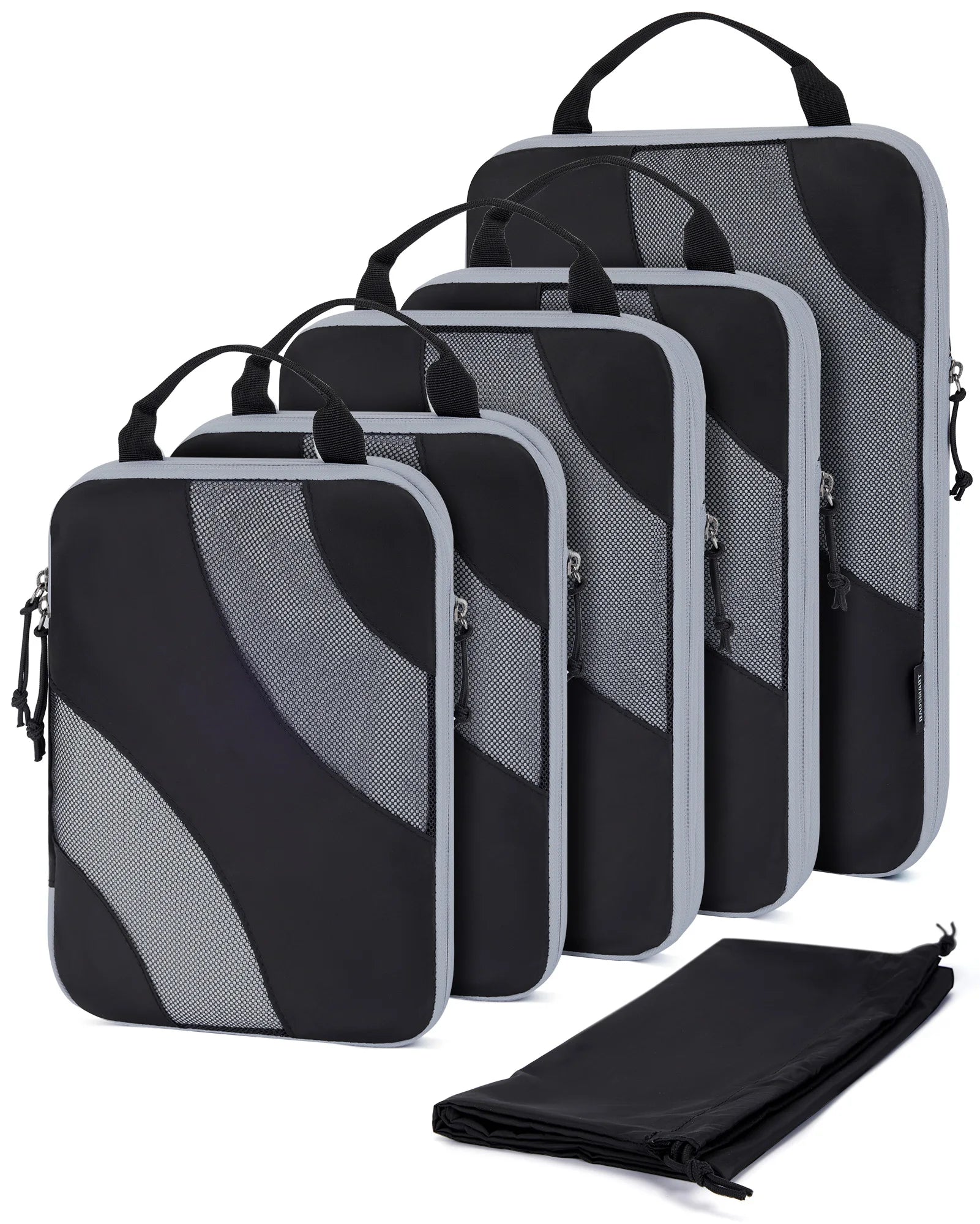 BAGSMART 6 Set Compression Packing Cubes for Travel Lightweight Suitcase Organizers Bag Set Travel Cubes for Luggage