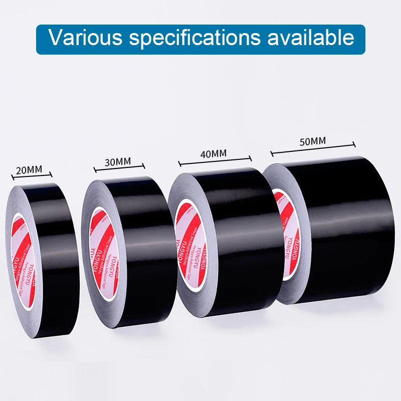 Insulation Aluminum Foil Tape Heat Resistant Aluminum Duct Tape Black Waterproof Fireproof Self Adhesive Tape 20m/50m Length