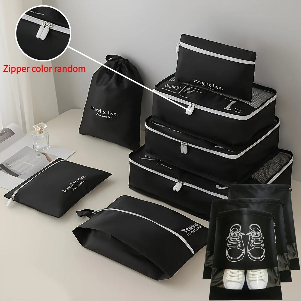 New luggage sorting bag 10 piece portable travel storage bag luggage clothing classification sorting storage bag