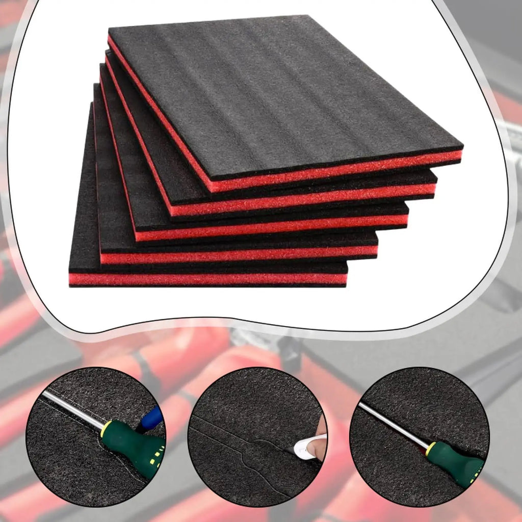 5Pcs Toolbox Foam Inserts Anti-Slip Tool Box Liners  Shock Absorbing Protection Foam Pads for Tool Storage Crafts Organization