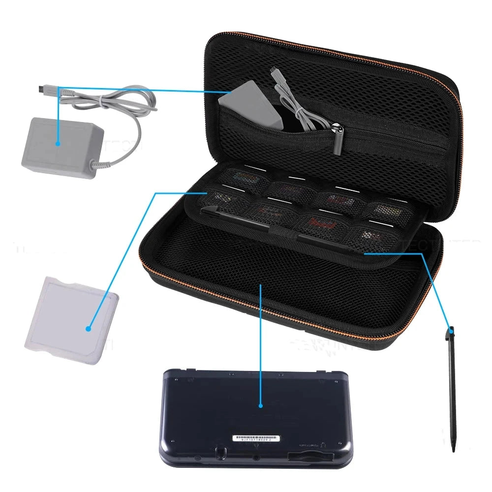 FANGTUOSI NEW Hard Protective Shell Carrying Console Storage Bag Case for NEW 3DS XL, NEW 3DS LL, 2DS XL