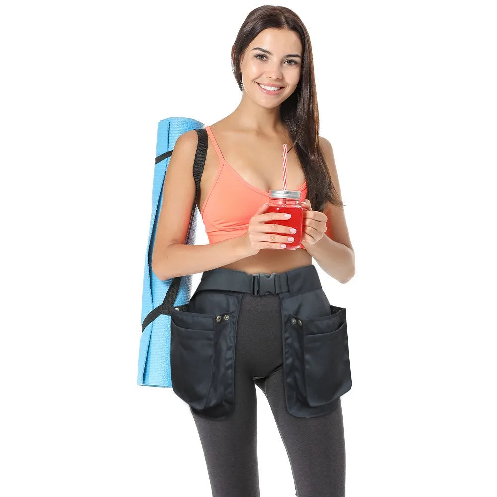 Sports Fashion Waist Bag with Multi-Pockets and Zipper Closure - Perfect for Outdoor Activities and Travel