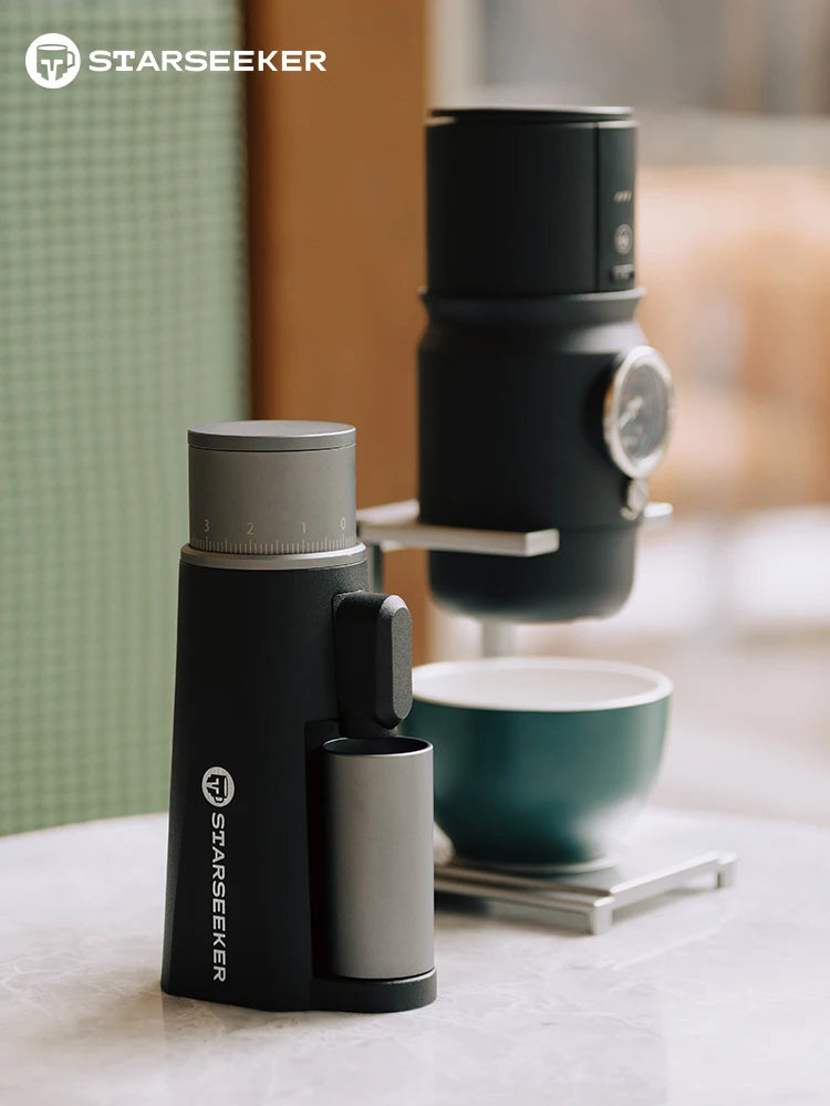 STARSEEKER EDGE Mini Portable Electric Coffee Grinder 38mm Cone Burr Stepless Adjustable Type-C Home Outdoor Travel Suit