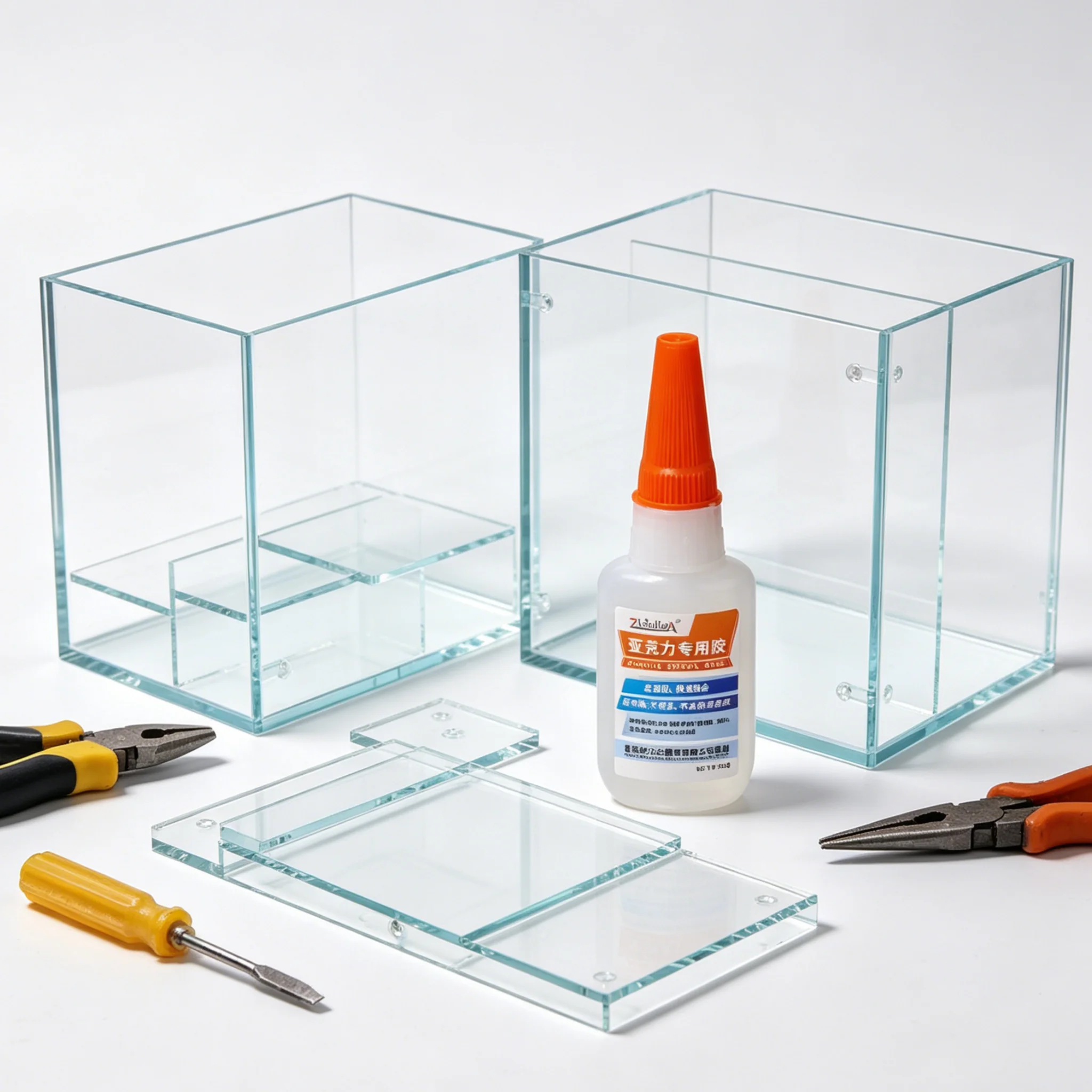 1pc 2pcs 3pcs Acrylic Glue 45g Transparent Colorless Heavy Duty Quick-drying Adhesive for Organic Glass/ABS/PMMA & DIY Fish Tank