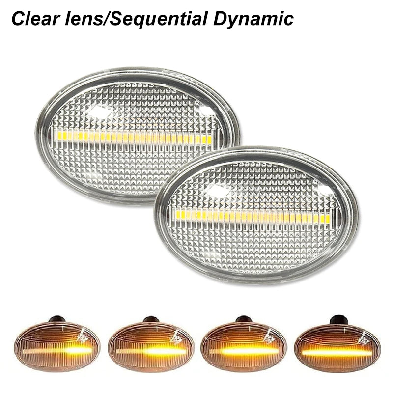 iJDM Amber Full Strip LED Fender Side Marker Blinker Lights for MINI Cooper R55 R56 R57 R58 R59 Gen2 Dynamic Turn Signal Lamp