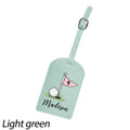 Custom Personalized Synthetic Leather Luggage Tag Golf Theme PU Material Privacy Flap Cover Travel Bag Identifier Perfect