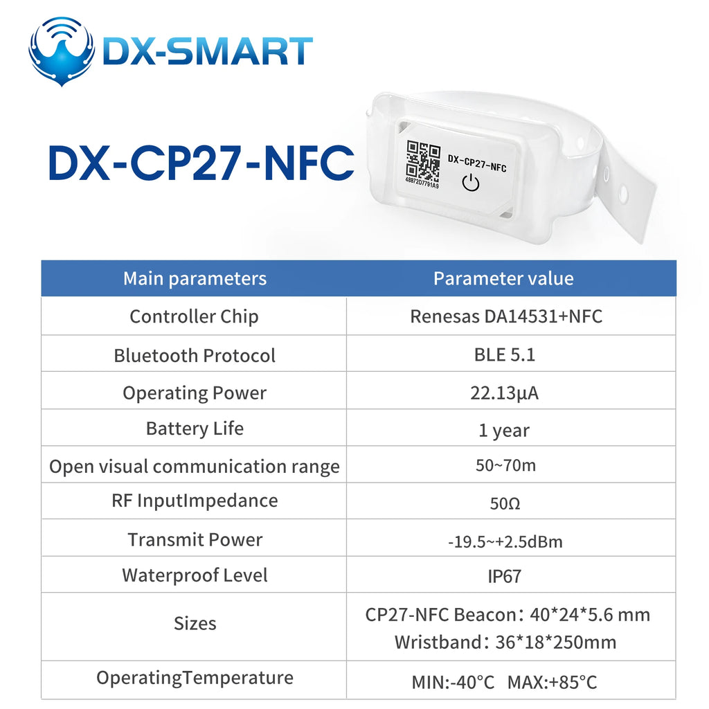 DX-SMART 120m Long Range size Smallest Eddystone ibeacon Ble Bluetooth Beacon DX-CP28 iot device for indoor tracking beacon
