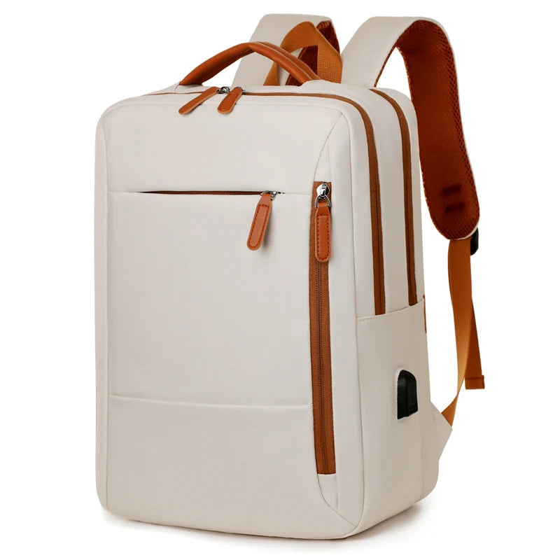 Business USB Charging Waterproof Backpack  Stylish Large Capacity Laptop Bag  Travel and Commuter Backpack for Men and Students