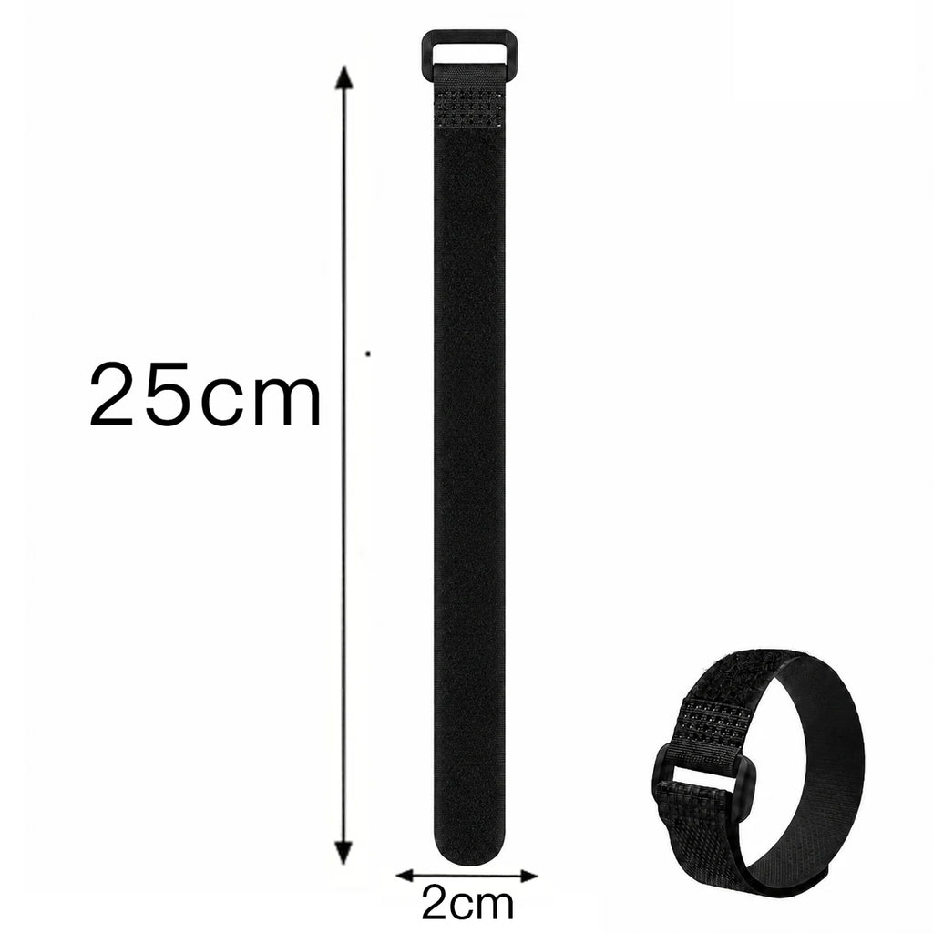Velcros Straps Reusable Organizer Black Hook and Loop Nylon Fastener Cable Ties Adjustable Wire Wrapping Cable Cord Management