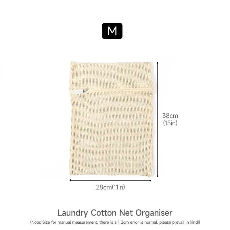 Weedi 3/6/9pack Mesh Laundry Bags, Travel Organization Bag Cotton Durable Reusable Wash Bag For Lingerie, Clothes, Jeans, Bath