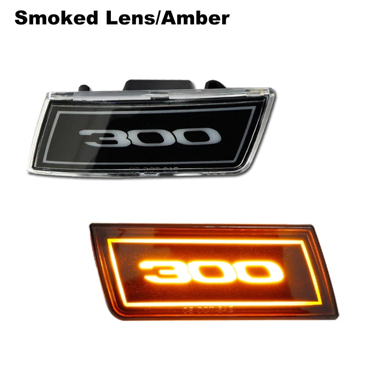 2PCS LED Side Marker Light Amber Front Bumper Turn Signal Light For Chrysler 300 300C 05-10 LED Driving Lights/Parking Lights
