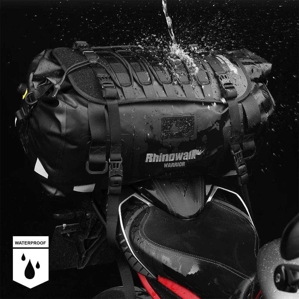 Rhinowalk Motorcycle Saddle Bag Waterproof 20L/40L/65L Universal Pannier Side Bag Top Travel Luggage Box Free Combination