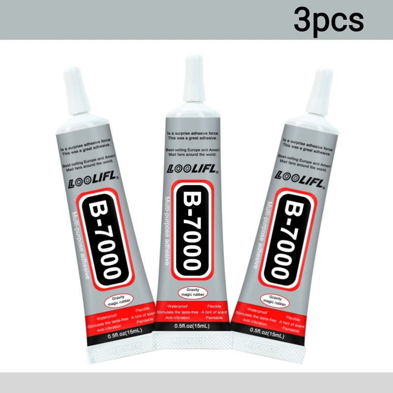 B-7000 Jewelry Glue, Multi-Function B-7000 Super Adhesive Glues for Rhinestones Crafts, Clothes Shoes, Fabric, Jewelry Making.