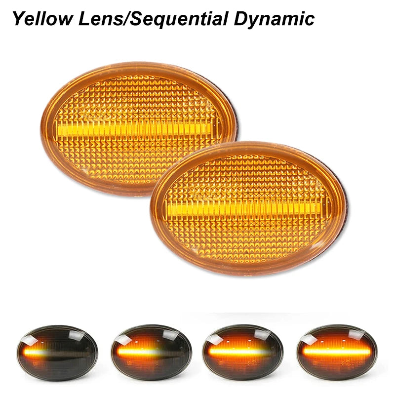 Dynamic LED Flashing Turn Signal Lamp Side Marker Light Car Tuning For Mini Clubman R55 Cooper R56 R57 Coupe R58 R59 07- 13