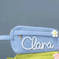 1pc Custom Corduroy Makeup Bag: Personalized yarn name bag, stylish and simple mini portable storage bag with large capacity