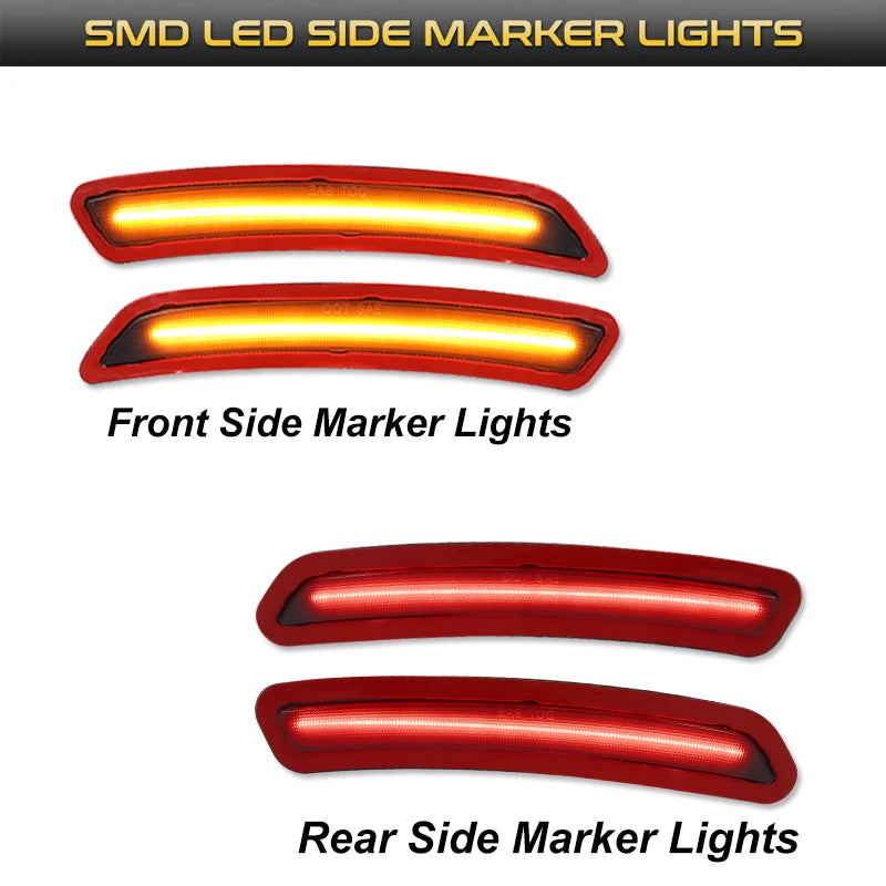 iJDM For Toyota GR Supra Front Rear Bumper LED Side Fender Marker Light Parking Light Front Amber Turn Signal Lights 2020-2024