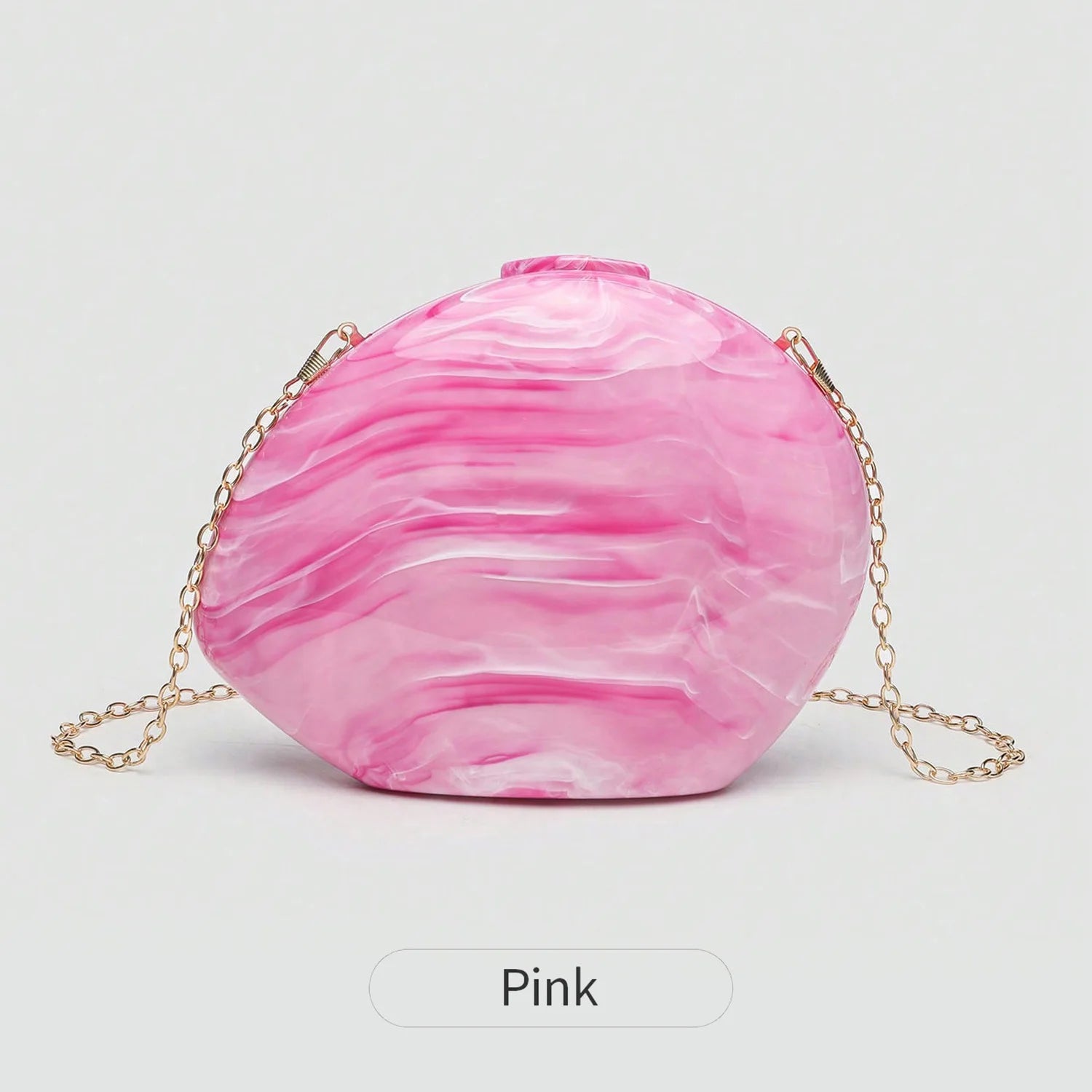Luxury wedding party women's evening bag stylish and elegant shell striped shoulder bag high-quality acrylic clutch.