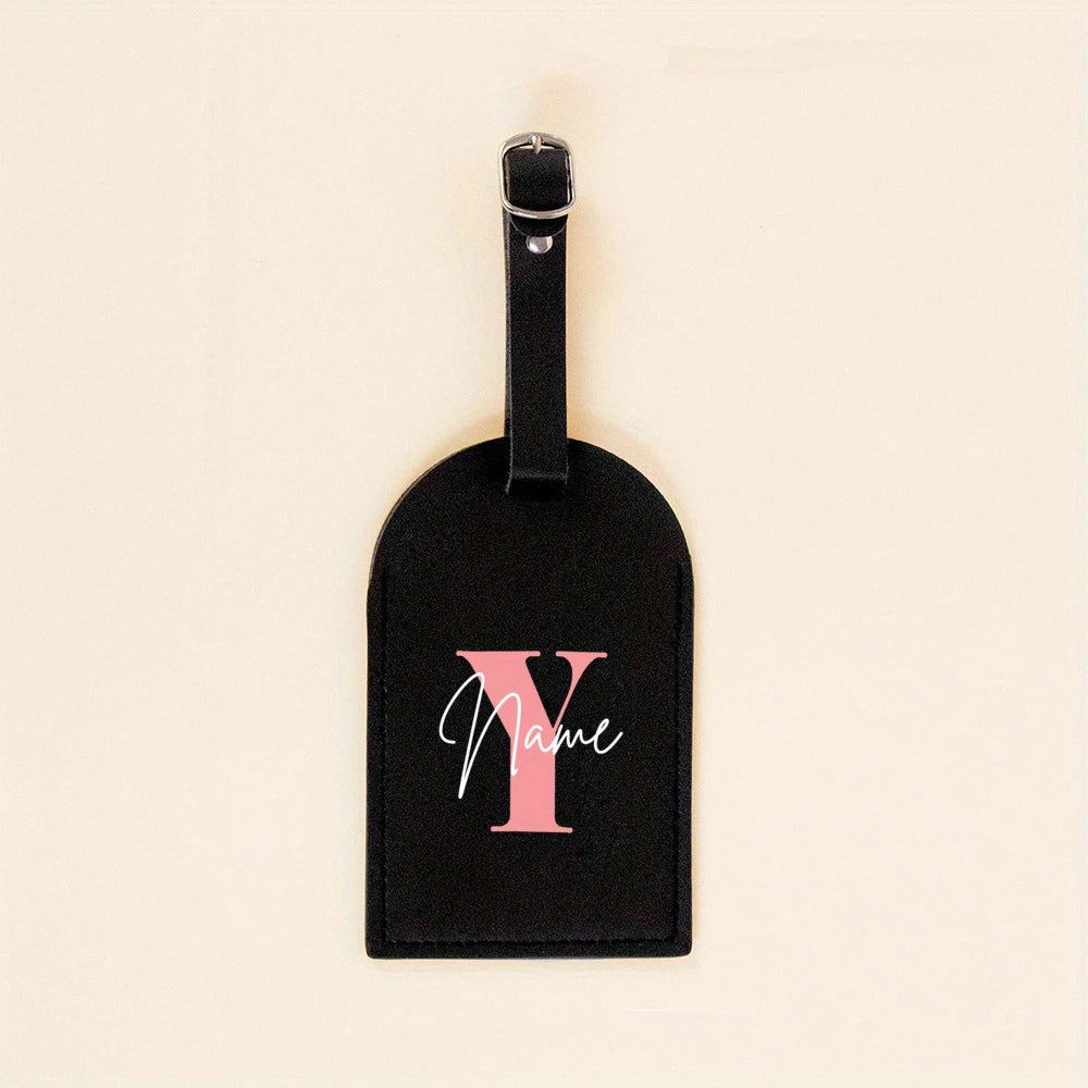 Monogram Luggage Tag for Suitcase Baggage Handbag Tags Travel Bag Label Tag Initial with Name Personalised Gift