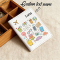 Custom Name Text Passport Holder Cute Cartoon Lightweight Travel Case Fashion Gift for Vacation Business Trip Use