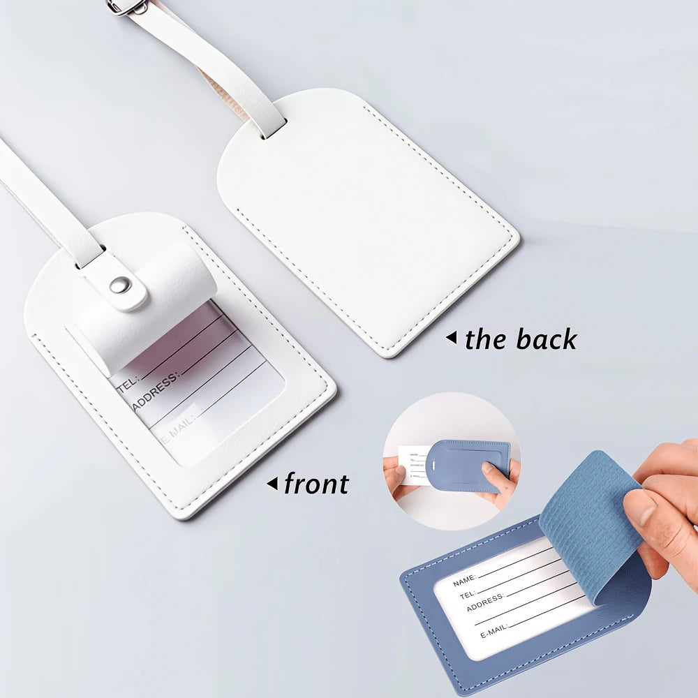 Custom White Luggage Tags Suitable for Suitcase, Clothing & Jewelry - Name/Logo/Text, 26 Floral Letter & Alphabet Tags