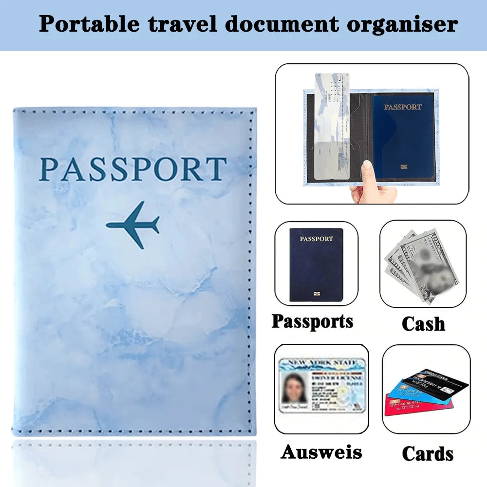 Customize Name Passport Cover Travel Wedding Passport Holder Organizer Personalized Black Initial Letter Printing Passport