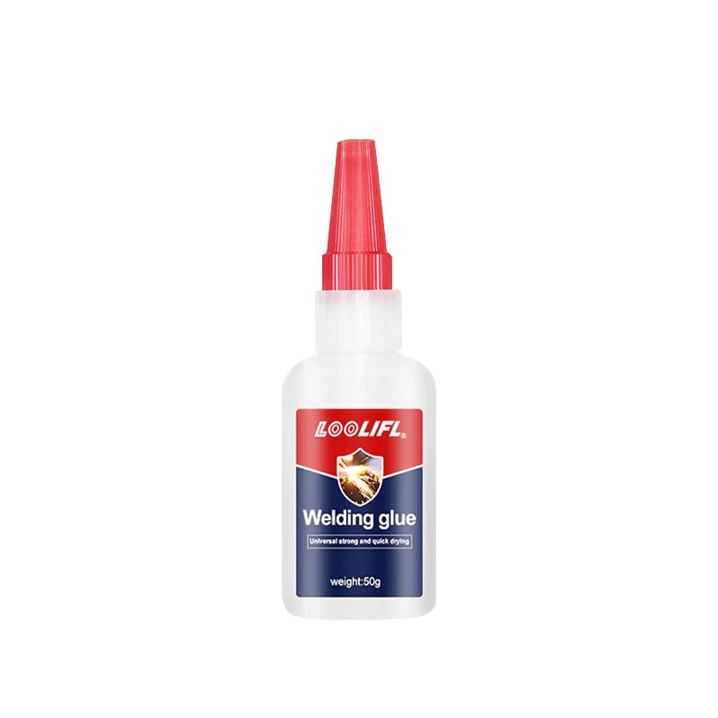 Loolifl 50g High-Strength Welding Oil-Based Glue, Universal Strong Instant Adhesive, Suitable for Resin, Ceramics, Metal, Glass, Wood, Leather, Crafts, Super Glue