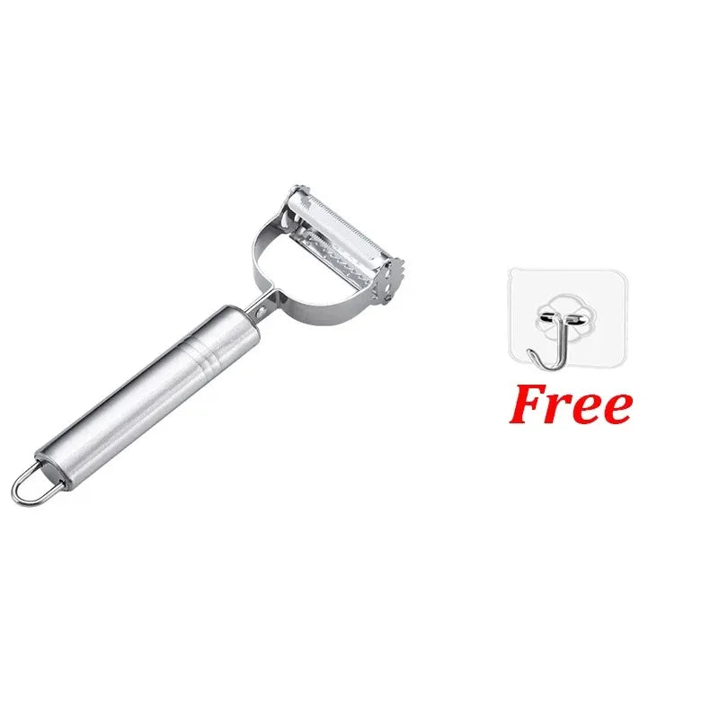2Pcs Multifunction Vegetable Peeler Slicer Stainless Steel Potato Peeler Cucumber Carrot Grater Peeler Kitchen Accessories