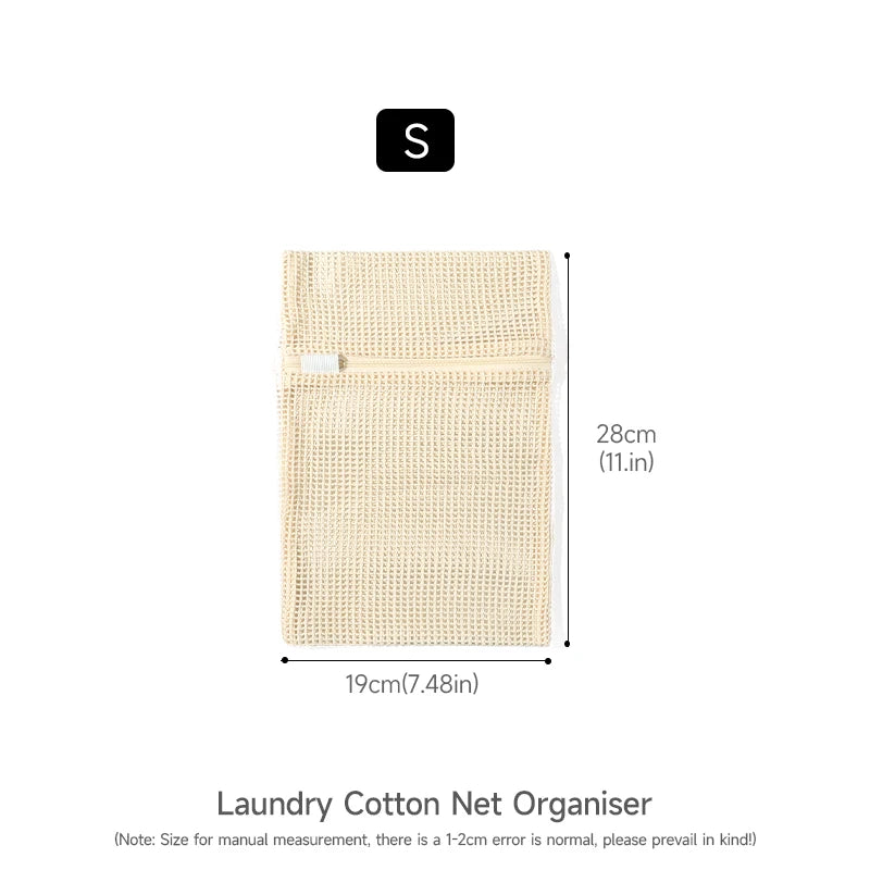 Weedi 3/6/9pack Mesh Laundry Bags, Travel Organization Bag Cotton Durable Reusable Wash Bag For Lingerie, Clothes, Jeans, Bath