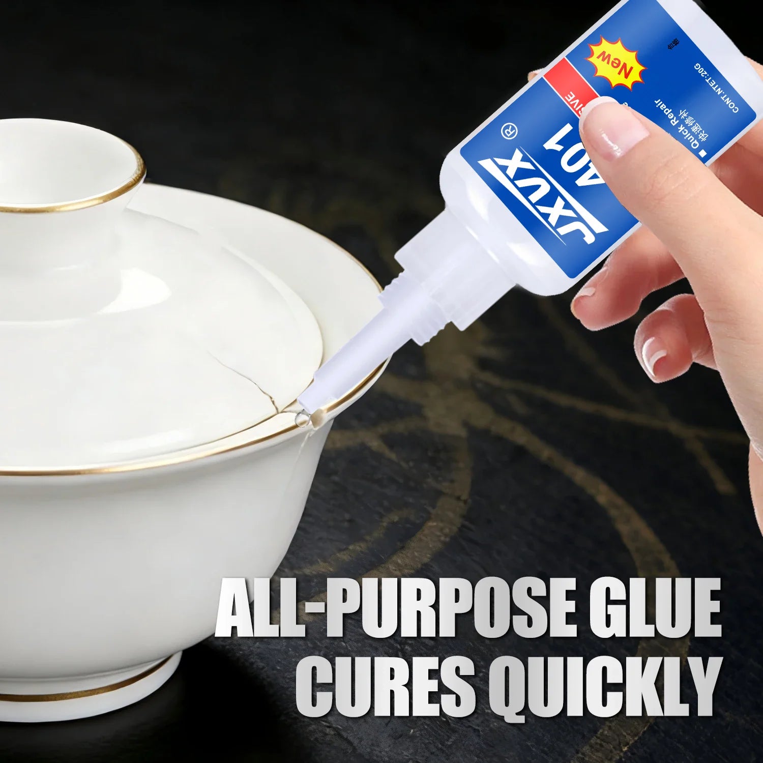 1-6Pcs401 Super Glue Plastic Professional Adhesive Transparent Cyanoacrylate Glue Fast Drying Odorless Long Lasting Bonding deli