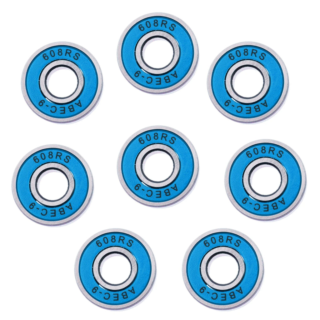 8Pcs/Set Abec 9 High-speed Bearing 608RS Double Side Dustproof 8mm Bearing for Skateboarding Inline Skates Scooter Accessories