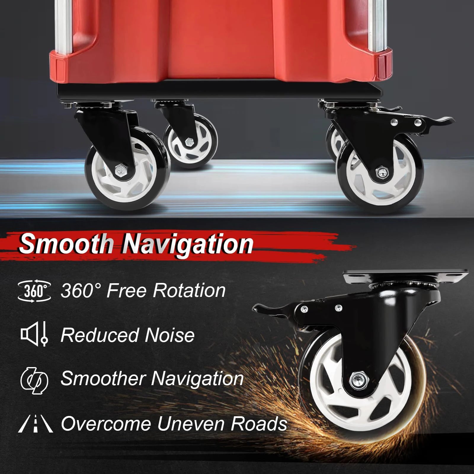 Furniture Dollys with 4 Wheels Slider Toolbox Cart Carrier Moving Platform Mover Carbon Steel for Appliance Heavy Items Sofa
