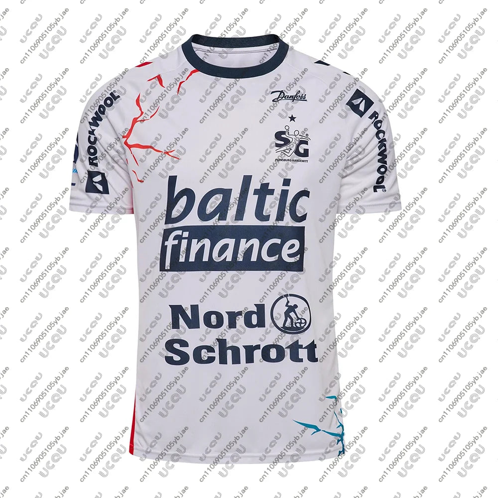 2025/26 Men Kids Hot Boys Clothes Team Home Male Top Away Sportswear F-Flensburg-Handewitt T Shirt Away Tee Gift Handball Jersey