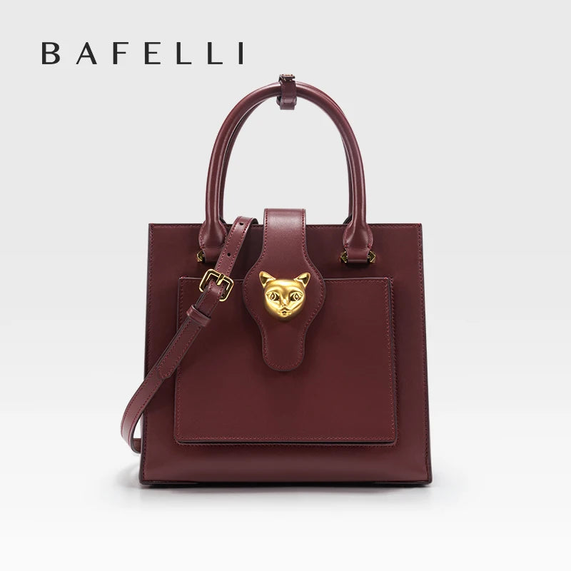 BAFELLI 2026 WOMEN'S NEW HANDBAG CAT LUXURY LEATHER FASHION BUSINESS SHOULDER STYLISH CASUAL CROSSBODY FEMALE PURSE OFFICE LADY