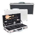 ALIKAN  ADD043-SILVER-LARGE 56x27x8.5cm Knife Case Cooking Bag Knife Storage Cookware Knife Storage Bag Aluminum Knife Case
