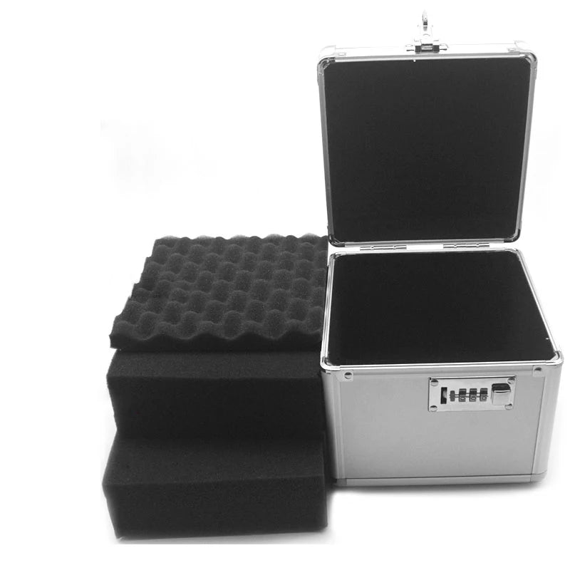 Portable Tool Box Mini Aluminum Alloy Password Toolbox Storage Case Precision Instrument Box Suitcase With Sponge