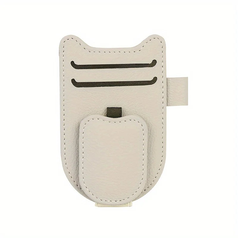 Cat Ear Car Sun Visor Organizer Multi-function Clip Fashion Glasses Card and Space-saving Compact Car Accessories