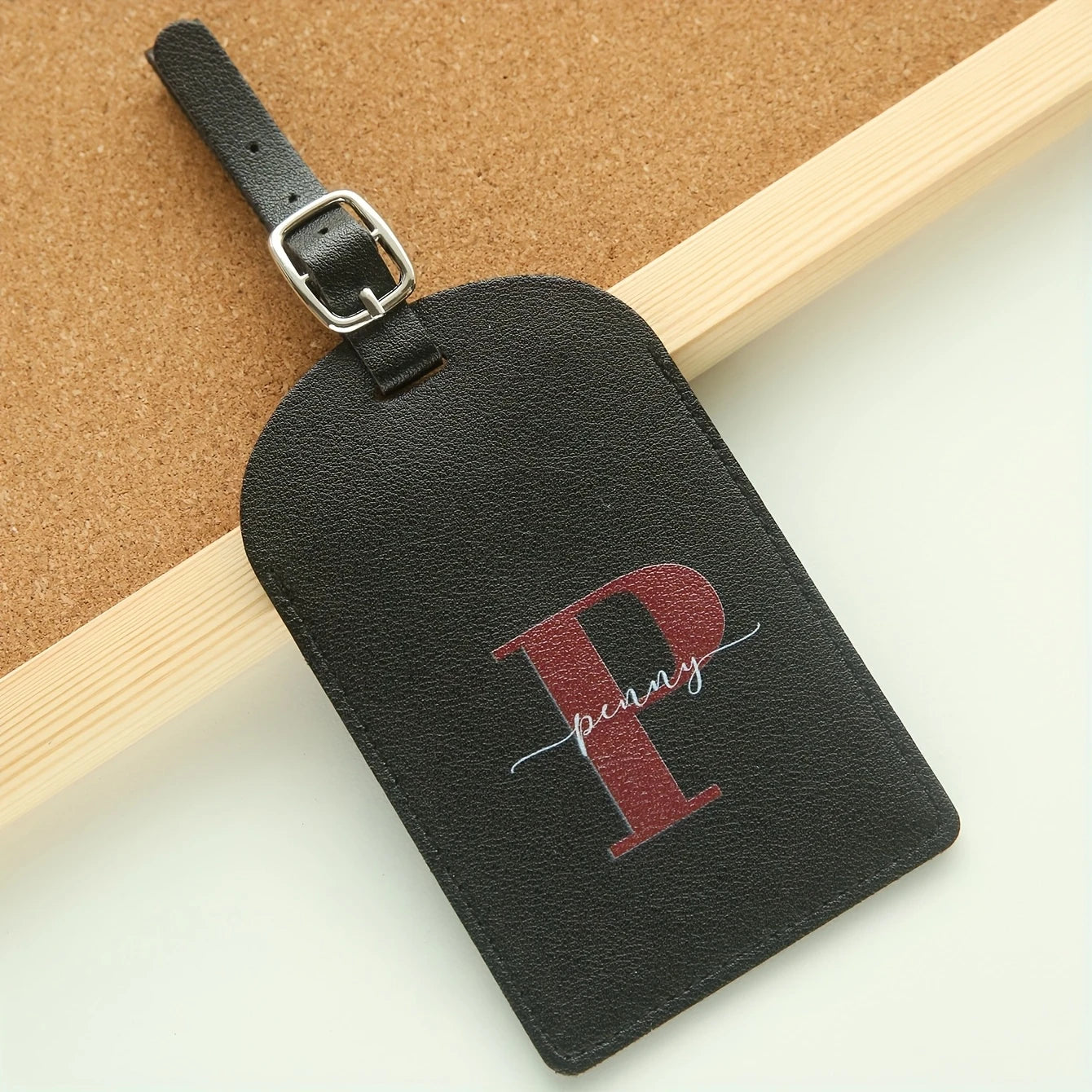 Custom Name&Initial Luggage Tag for Suitcases Personalized Colorful Monogram Name Luggage Tags with Privacy Name Card