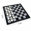 19.1x19.7cm Folding Magnetic Checkers Set 64 Squares Board Game Portable Travel Educational Puzzle Toy Gift for Kids Adults