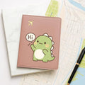 Cute Dinosaur Print Passport Holder Stylish Travel Wallet Lovely Birthday Anniversary Gift for Women