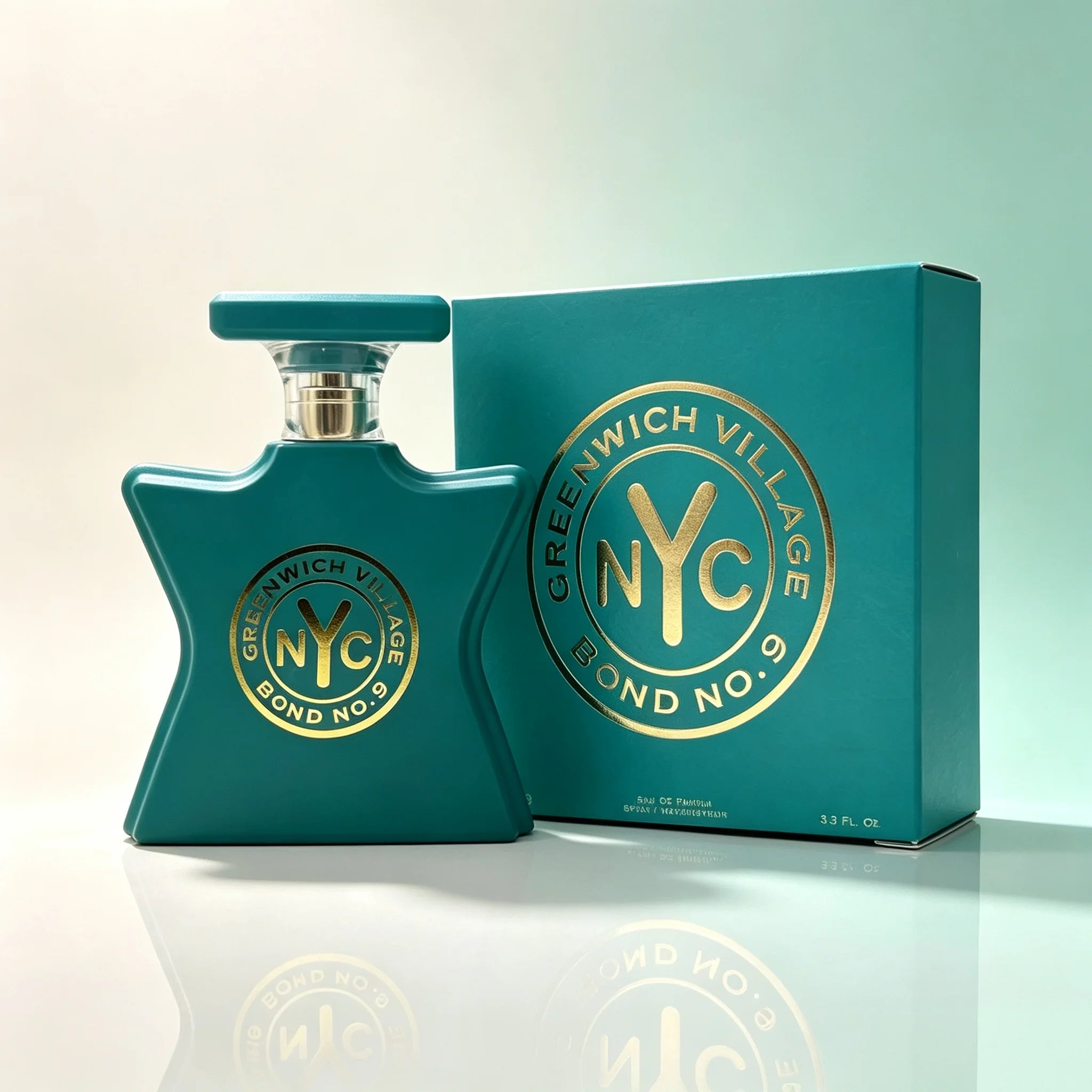 Long Lasting Greenwich Village Unisex Perfume Bond No.9 Fresh Citrus Woody Scent Matte Teal Star Bottle Luxury Matching Gift Box 100ml