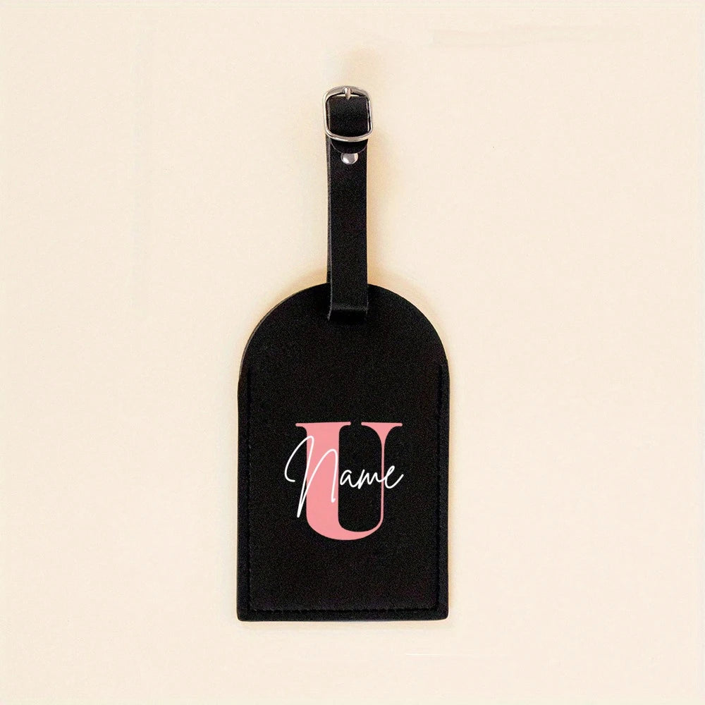 Monogram Luggage Tag for Suitcase Baggage Handbag Tags Travel Bag Label Tag Initial with Name Personalised Gift