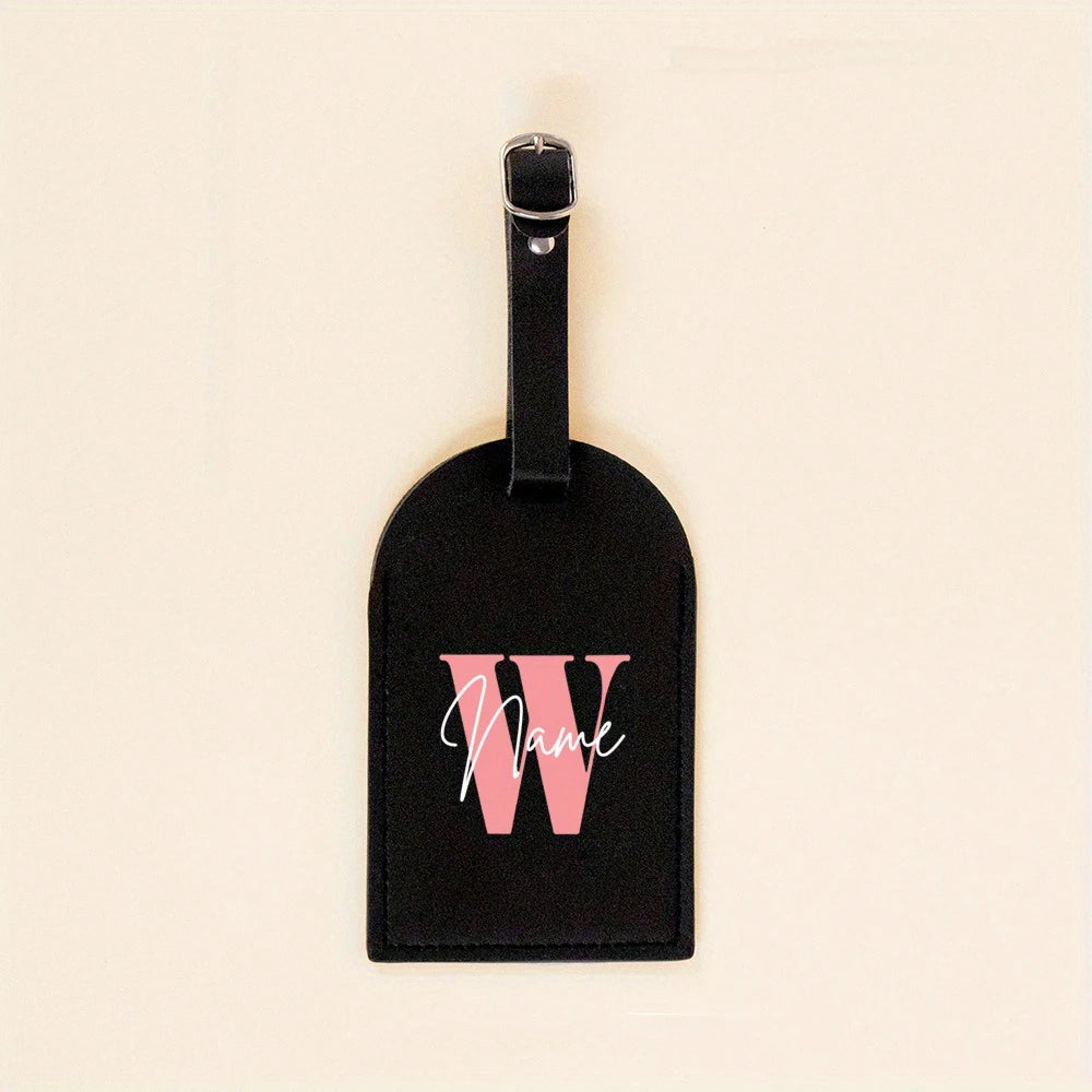 Monogram Luggage Tag for Suitcase Baggage Handbag Tags Travel Bag Label Tag Initial with Name Personalised Gift