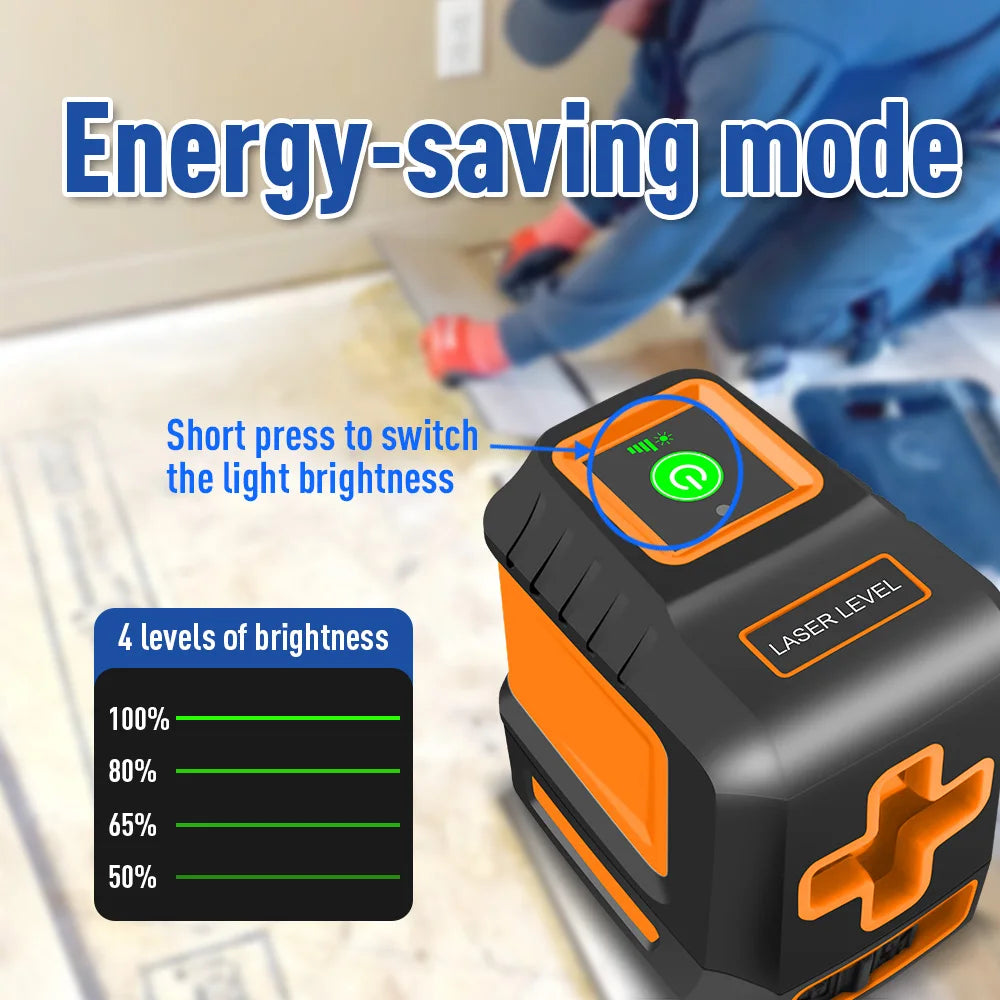 BOAYAL Laser Level Self Leveling Green Cross Line for Picture Hanging Tile Home DIY Construction Battery Included IP54
