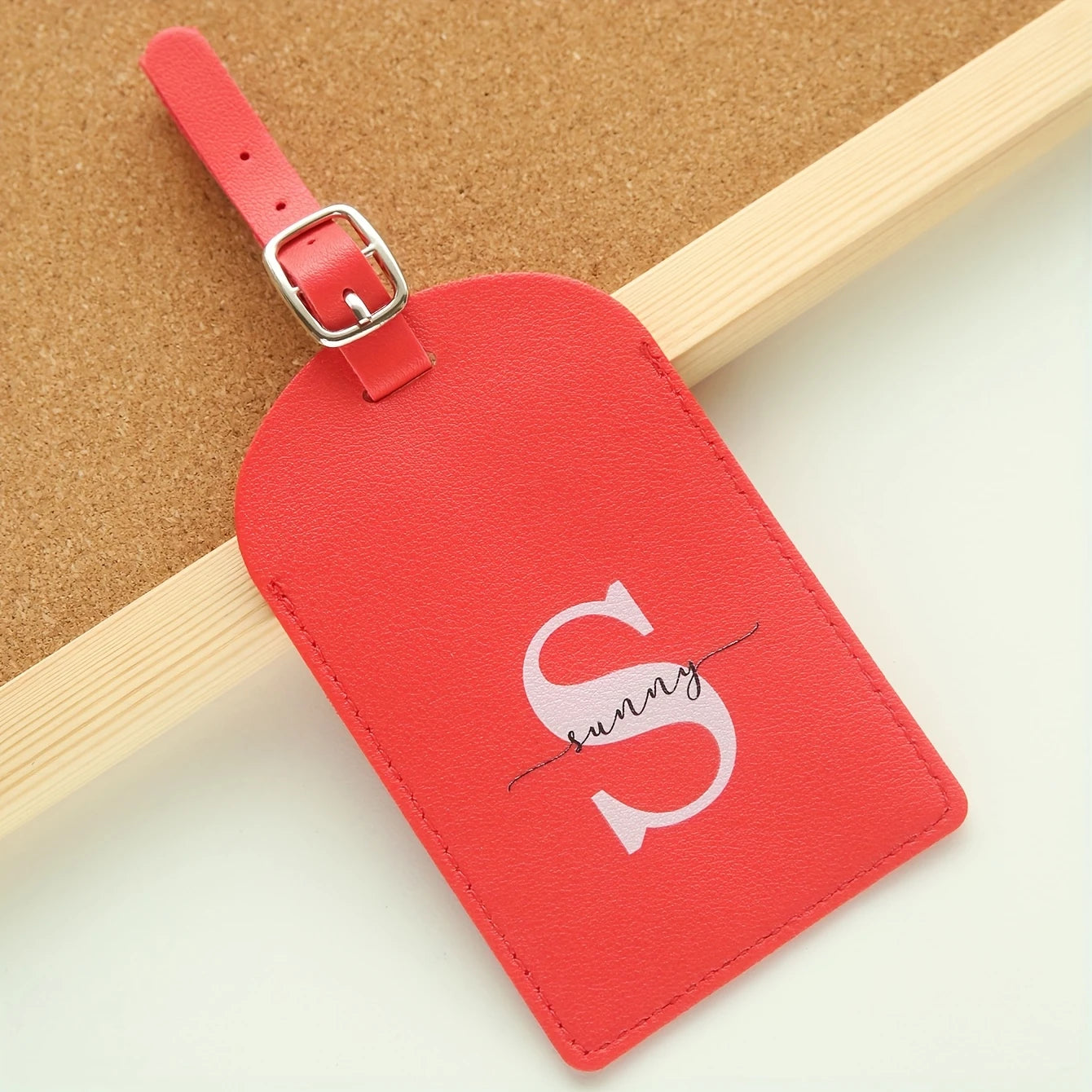 Custom Name&Initial Luggage Tag for Suitcases Personalized Colorful Monogram Name Luggage Tags with Privacy Name Card