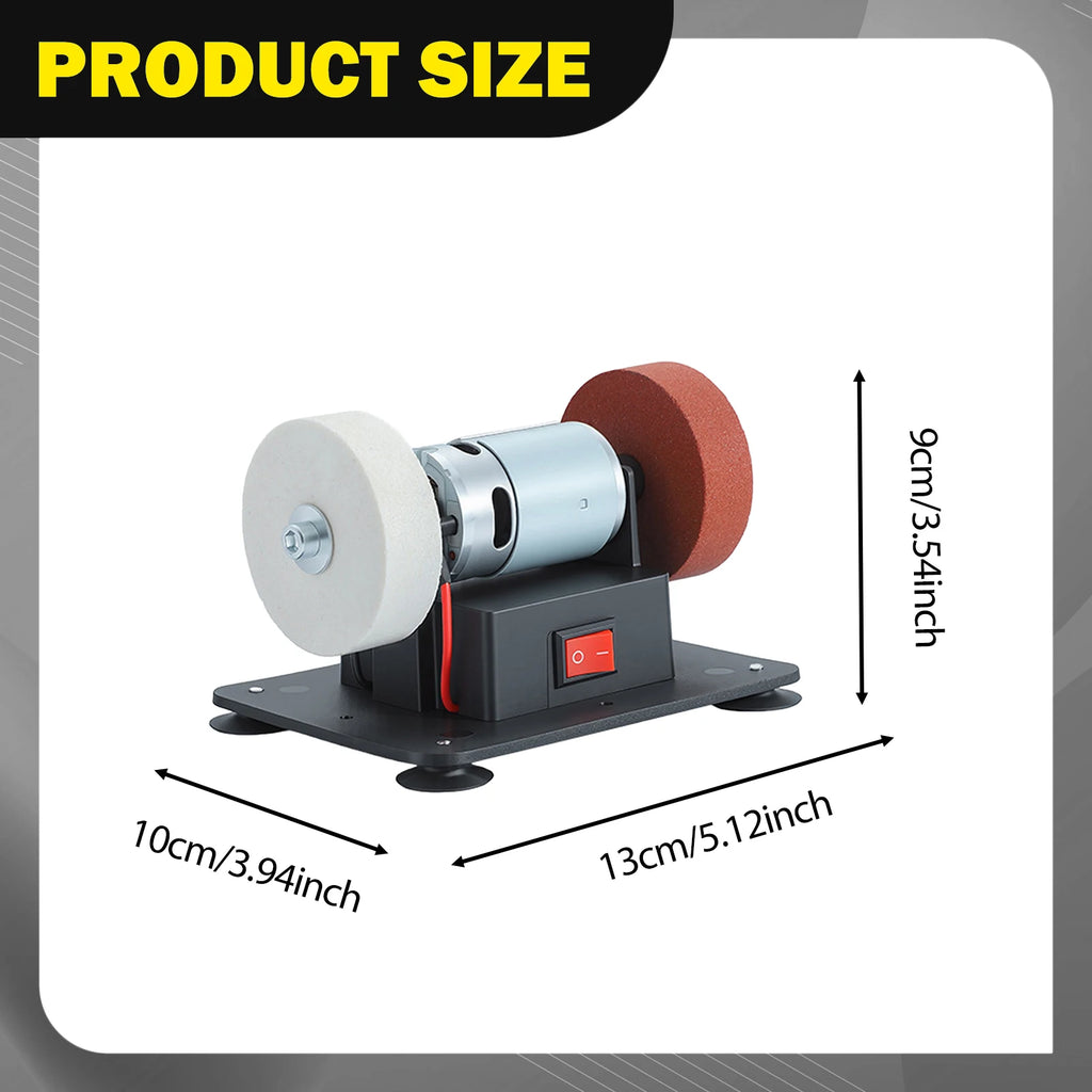 Small Bench Grinding Household Mini Electric Grinder Multi-Functional Benchtop Coarse Fine Double-Sided Polishing Machine
