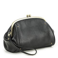 Genuine Leather Women Clutch Wallet Kiss Lock Design Luxury Female Purse Handbag Large Capacity Long Wallet Bag Phone Pocket
