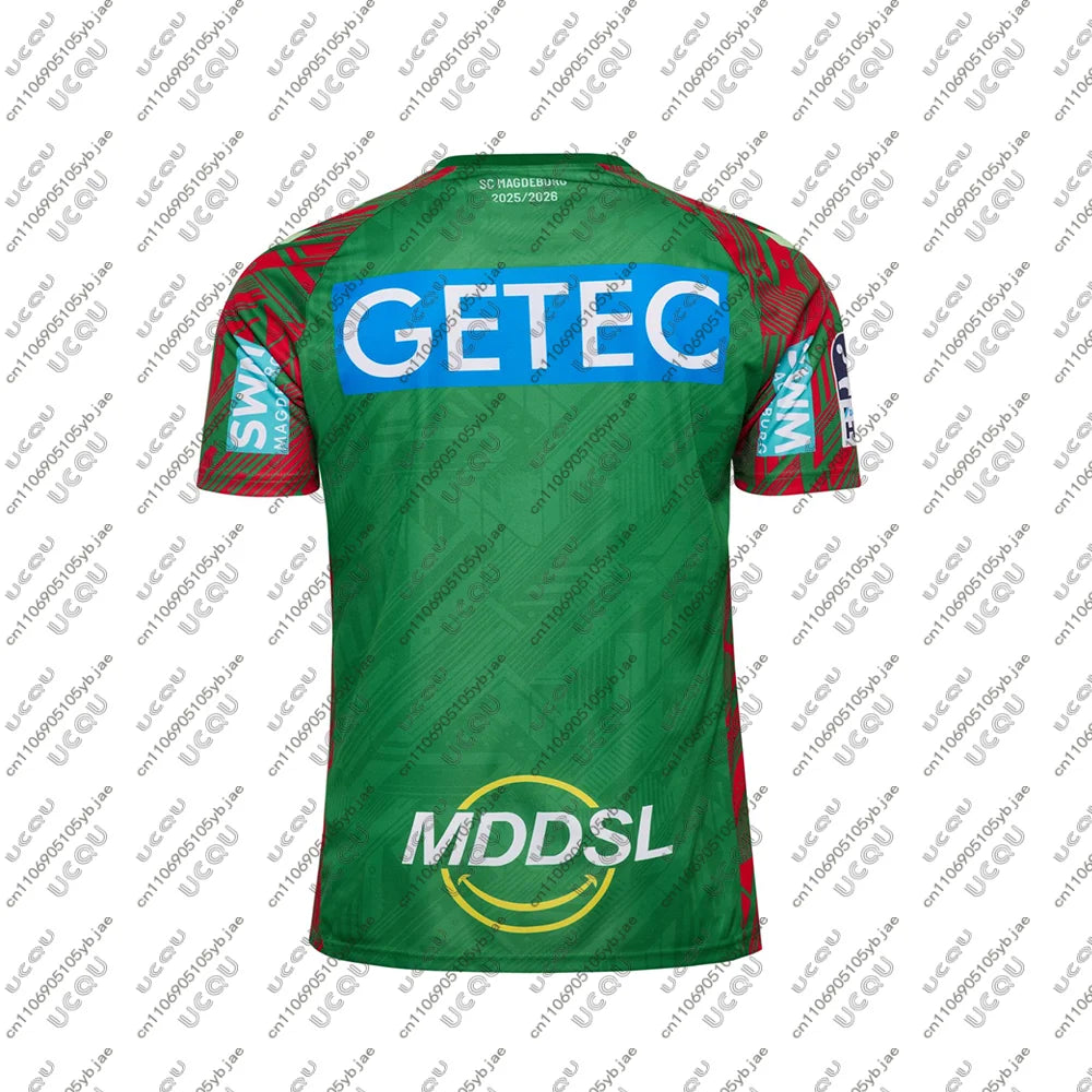 2025/26 Men Kids Hot Clothes Team Home Male Top Away Sportswear M-Magdeburg Home T Shirt Away Tee Gift Handball Jersey
