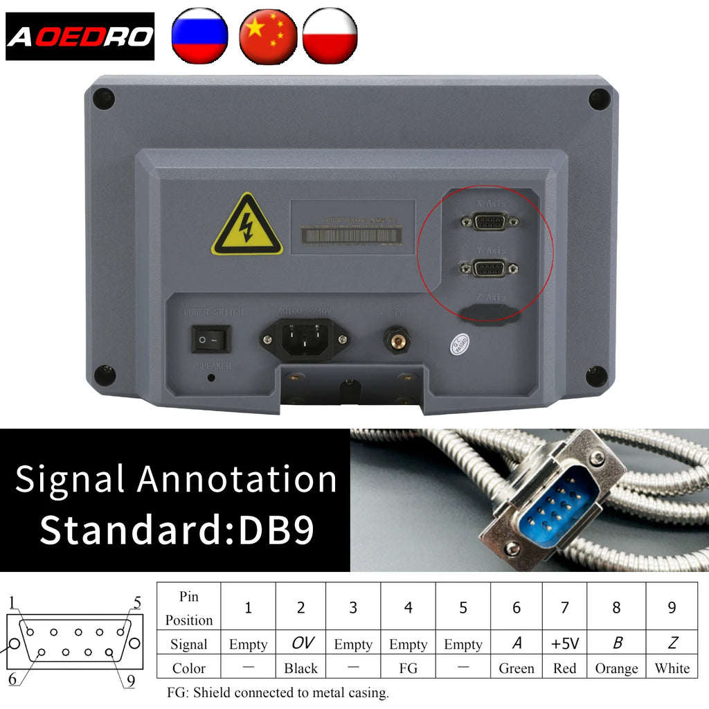2 Axis Dro Set LED Digital Readout With 2PCS Linear Glass Scale Optical Encoder Ruler Digital Readout Display Set