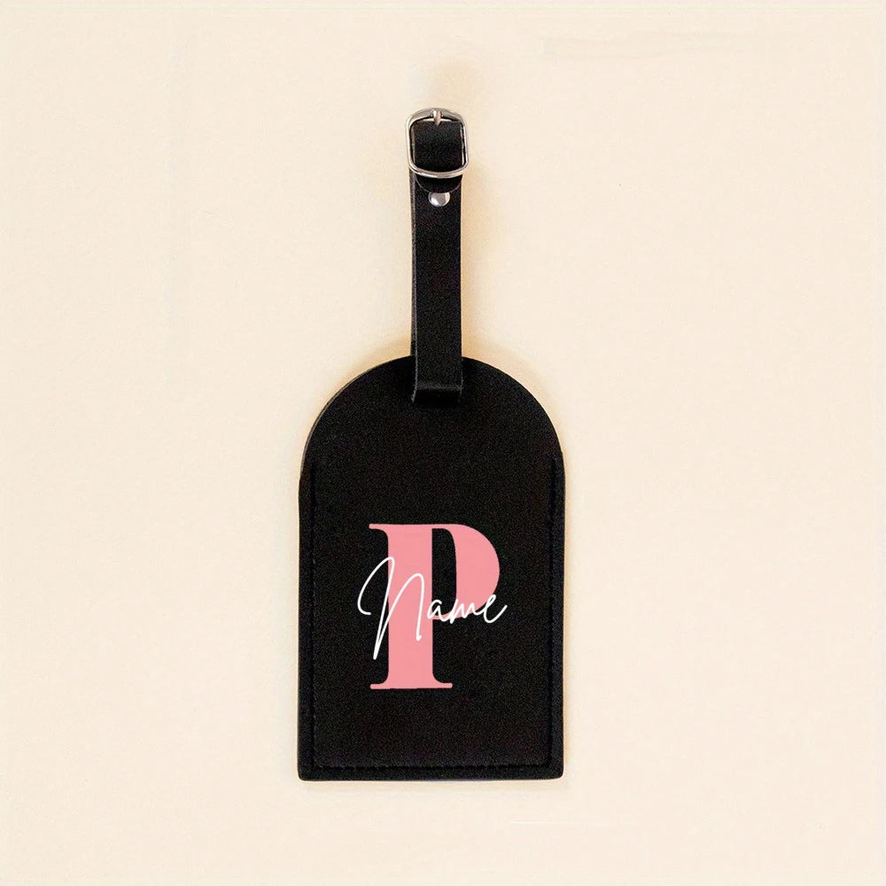 Monogram Luggage Tag for Suitcase Baggage Handbag Tags Travel Bag Label Tag Initial with Name Personalised Gift